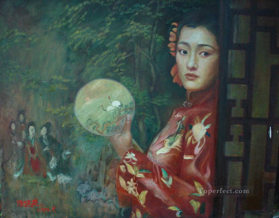 zg053cD167 中国の画家チェン・イーフェイ油絵